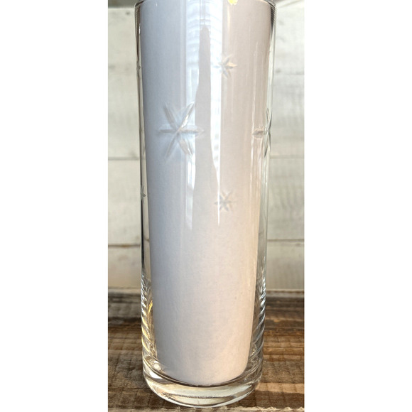 Set 6 Vintage MCM Barware Quartzex Crystal Star Dust Atomic Cooler Glasses 7" - Picture 2 of 5